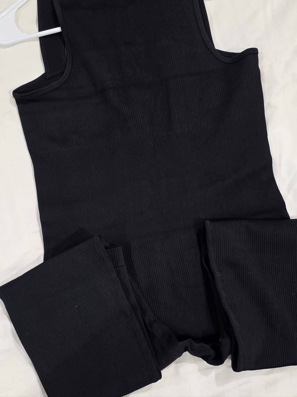 Black Ribbed Sleeveless Jumpsuit Nwot